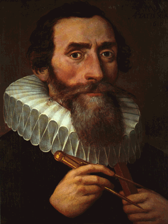 Johannes Kepler in Großaufnahme